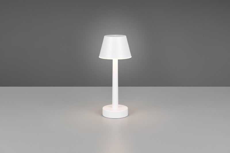 TRIO Reality R54991131 VIDAL dotyková stolní lampička v245mm SMD LED 1,5W/150lm 3000K IP44 bílá matná