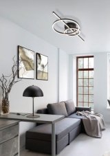 TRIO 643010332 MONTILLA stropní svítidlo SMD LED 54W/6300lm 2700-6000K černá matná, stmívatelné, dálkový ovladač