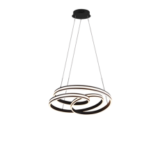 TRIO 326210132 NURIA/YARA závesné svietidlo LED D600mm 60W/7200lm 2300+3000+4000K matná čierna, switchdimmer