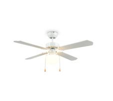 Stropní ventilátor se světlem 1x E27 biela matná IP20 TRIO Reality HAMMERFEST R66592031
