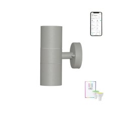 Immax 07121B-2 NEO PARED vonkajšie nástenné bodové svietidlo 2x GU10, LED 5,5W/350lm 2700-6500K RGB IP65 čierna