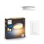 Philips HUE LED White Ambiance 41158/31/P6 Enrave S stropní svítidlo 9,6W 1220lm 2200-6500K 26,1cm bílé stmívatelné BlueTooth + HUE Switch