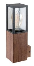 RABALUX 7195 Wales exteriérové nástěnné svítidlo 1xE27 IP44 imitace dřeva, průhledná