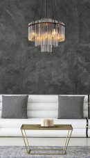 Závěsné svítidlo 5x E27 čierna, dymová IP20 GLOBO lighting GORLEY 15698H1