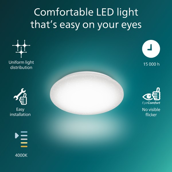 Stropní svítidlo LED 4000K biela IP20 PHILIPS Moire 8721103069030