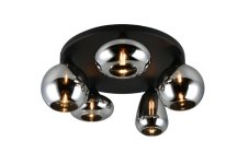 TRIO 617030532 LUMINA stropní svítidlo D635mm 5xE14 černá, chromová