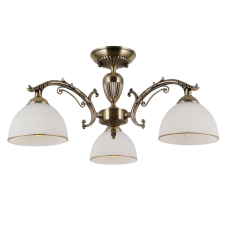 ITALUX PND-5122-3 Feneza stropné svietidlo 3xE27 D600mm starožitná bronzová, biela