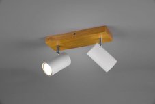 TRIO 812400231 MARLEY bodové svítidlo 2xGU10 bílá matná, dřevo