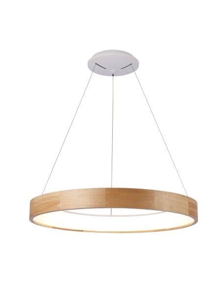 AZZARDO AZ2699 DECOline SILVAM 65 PENDANT stropné závesné LED svietidlo 50W/3250lm IP20 drevo/biela