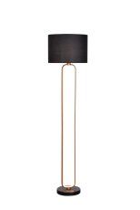 RABALUX 74043 Domiro stojacia lampa D400mm 1xE27+LED 30W/825lm 3000K zlatá, čierna