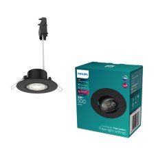 Zapustené svietidlo LED 2700K čierna IP20 PHILIPS Cilantro Step 8721103037978