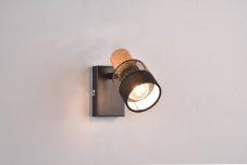 TRIO 811700132 NANDINI nástěnné bodové svítidlo/spot 1xE14 černá matná, dřevo