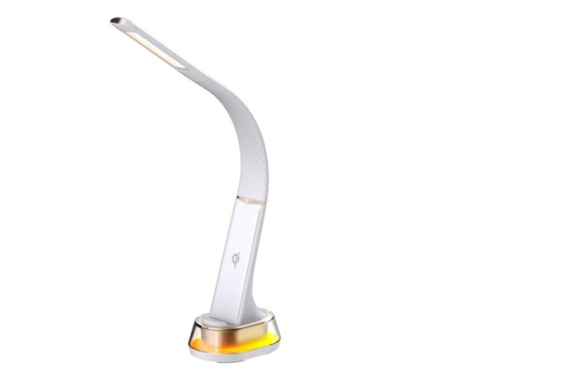 Immax 08974L CORELLA stolní lampa LED 7W 150-450lm 3000-5500K RGB podsvícení, bílá, zlatá, dotykové ovládání, noční podsvícení, stmívatelné, RGB, CCT