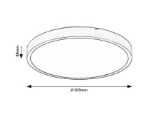 RABALUX 71426 Alenzo stropné svietidlo D305mm LED 18W/1250lm 3000+4000+6000K IP44 biela, DIP switch