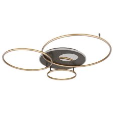 GLOBO 48466-70 INVERTINA stropní svítidlo LED 70W/4747lm 2700-6500K antracit, zlatá, bílá, dálkový ovladač, zrcadlový 3D efekt