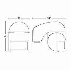 Philips 17476/30/PN Virginia vonkajší pohybový senzor IP44 čierny
