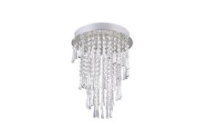 TRIO Reality R67341106 POMP stropní svítidlo SMD LED D300mm 18W/2400lm 2700-6500K chromová, průhledná, stmívatelné, dálkový ovladač