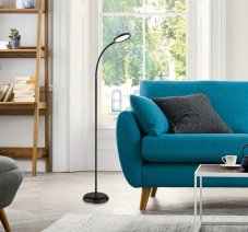 Stojací lampa LED 2700–6000K čierna matná IP20 GLOBO lighting KALDERON 58503S