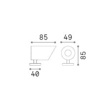 Ideal lux 349596 KOALA vonkajšie bodové svietidlo/reflektor LED 7W 630/340lm 3000K IP65 čierna