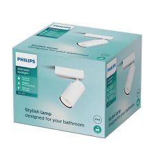 Philips 8720169299078 Idris nástěnné bodové svítidlo/spot 1xGU10 IP44 bílá, ClickFix