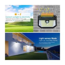 Immax 08486L IMMAX SIDE vnější solární nástěnné svítidlo LED 4W/300lm 6000K, IP65, PIR senzor, černá