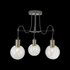 LUXERA 64402 ABRAZO závesné svietidlo 460 mm 3xE14/40W,abs/číre sklo