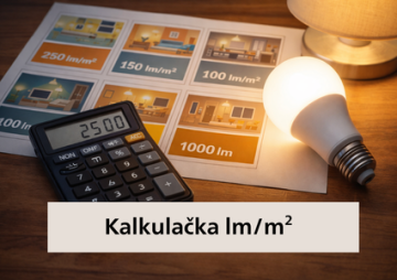 Kalkulačka osvětlení - výpočet světelného toku