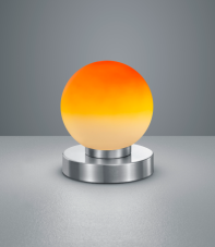 TRIO Reality R54011018 PRINZ II dotyková stolní lampička 1xE14 matný nikl, oranžová ON/OFF