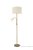 TRIO 403900208 HOTEL stojacia lampa 1xE27, 1xE14 matná mosadz, krémová biela