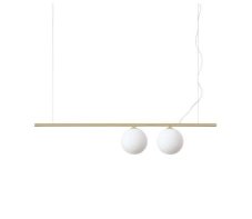 Ideal Lux 282107 PERLINE závěsné svítidlo 2xG9 mosazná, bílá