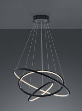 TRIO WIZ 352710342 AARON závěsné svítidlo D800mm SMD LED 78W/9200lm 3000-6000K+RGBW antracitová, dálkový ovladač