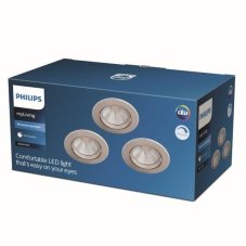 Philips Sparkle LED SL261 Zápustné svítidlo kruhové 5,5W/350lm 85mm 2700K nikl 3-set