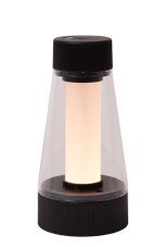 LUCIDE 45500/01/30 LORALI dotyková stolná lampička V160mm LED 1,2W/110lm 2600-3000K IP44 čierna, nabíjateľná batéria, 3StepDIM