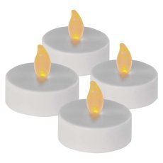 EMOS DCCV16 vianočná dekorácia čajová sviečka biela LED 4,8cm 0,06W vintage, 4-set, incl. CR2032