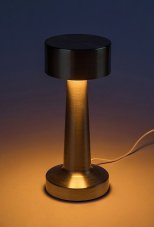 RABALUX 74207 Senan stolní lampička V210mm LED 2,7W/40lm 3000+4000+6000K zlatá, bílá, USB kabel, ON/OFF