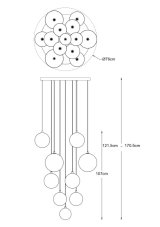 Závesné svietidlo 13x G4 zlaté Zuma Line MILAN P0606-13B-2GAC