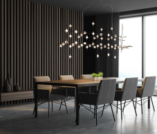 ITALUX MD18001067-55A BG Provenza závesné svietidlo LED 132W/8800lm 3000K čierna, zlatá