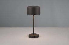 TRIO Reality R59151132 JEFF dotyková stolní lampička SMD LED V300mm 1,5W/120lm 3000K černá matná, nabíjecí baterie