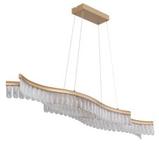 GLOBO 67348HG JULIET závěsné svítidlo LED 35W 4480/1560lm 3200K zlatá, křišťálový efekt