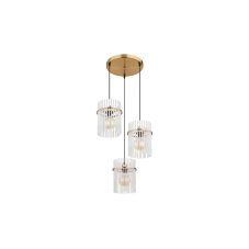 GLOBO 15698-3HRM GORLEY závěsné svítidlo D470mm 3xE27 zlatá, bílá