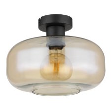 GLOBO 15566DA GIUSEPPE stropné svietidlo D280mm 1xE27 matná čierna, jantárová