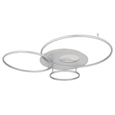 GLOBO 48466-70A INVERTINA stropní svítidlo LED 70W/4599lm 2700-6500K stříbrná, bílá, dálkový ovladač, zrcadlový 3D efekt