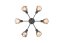 TRIO 662800632 TARIFA stropné svietidlo D590mm 6xE14 čierna matná