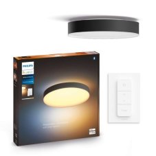 Philips HUE LED White Ambiance 41161/30/P6 Enrave XL stropní svítidlo 48W 6100lm 2200-6500K 55,1cm černé stmívatelné BlueTooth + HUE Switch