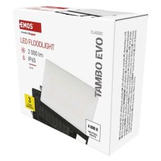 Reflektor LED 2000lm 4000K čierna IP65 EMOS TAMBO Evo ZS2524