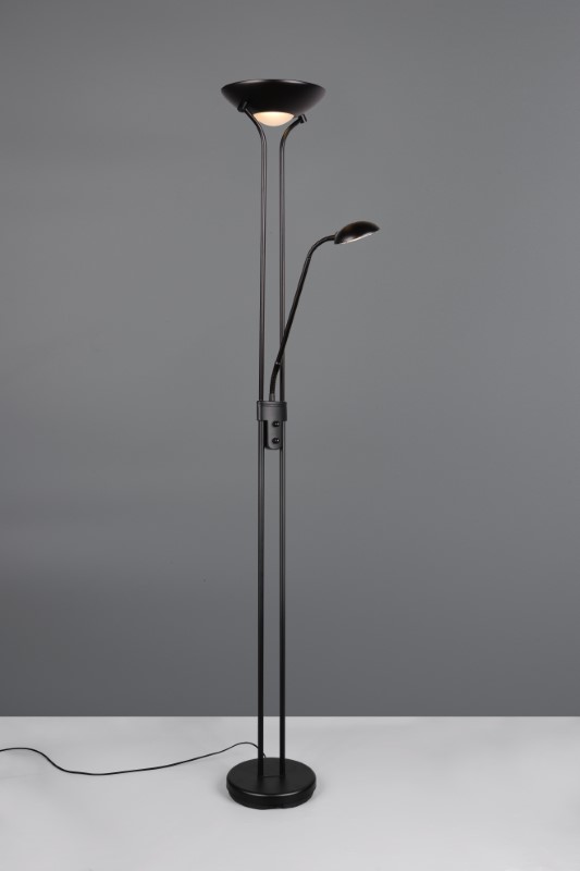 TRIO Reality R42292132 SPOCK stojacia lampa v1800mm SMD LED 19, 5W/2200, 500lm 3000K čierna matná