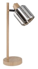 GLOBO 50220146 RUN stolná lampička V400mm 1xE14 imitácia dreva, dymová