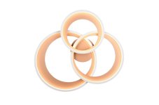 TRIO 673810365 GRANADA stropní svítidlo SMD LED 36W/4300lm 3000K kávová, switchdimmer