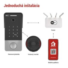 EMOS 3010040340 GoSmart videozvonček IP44 sivá