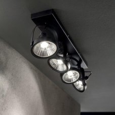 Stropné svietidlo Ideal lux 200255 GLIM PL4 NERO 4xGU10 50W čierna